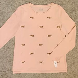 Talbots Long Sleeve Fox Top